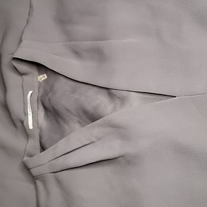 T Tahari grey sheath dress simple elegant details like new size M